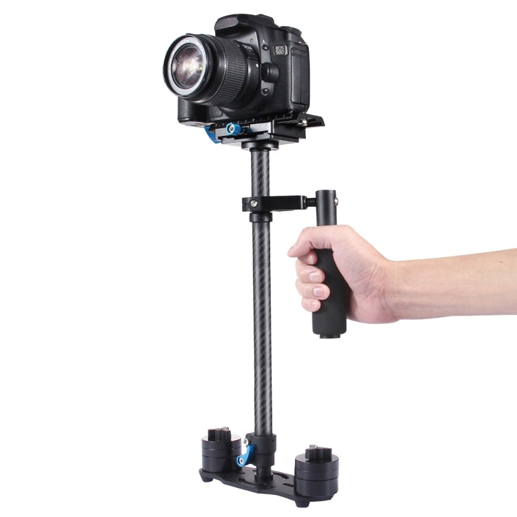 YELANGU 38.5-61cm Carbon Fiber Handheld Stabilizer for DSLR & DV Digital Video & Cameras, Capacity Range 0.5-3kg(Blue) - free shipping - PMC TechLife - Order now!