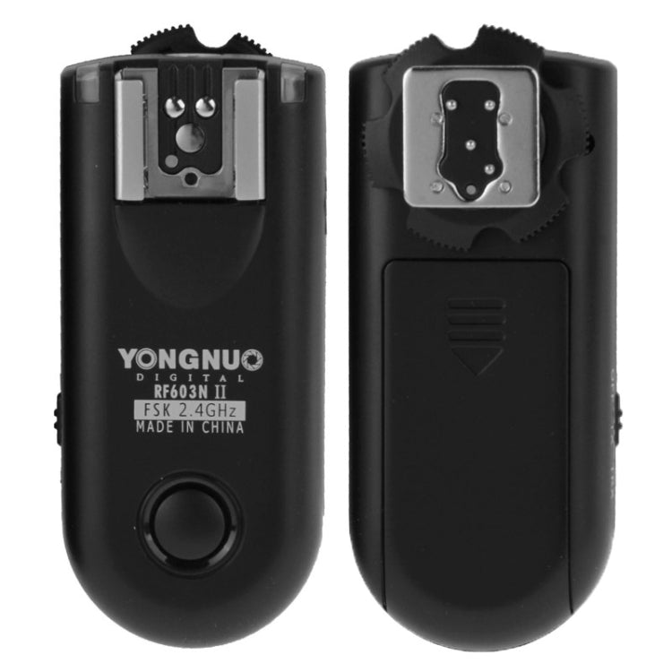 2 PCS YONGNUO RF603N II FSK 2.4GHz Wireless Flash Trigger with N1 Shutter Connecting Cable - free shipping - PMC TechLife - Order now!