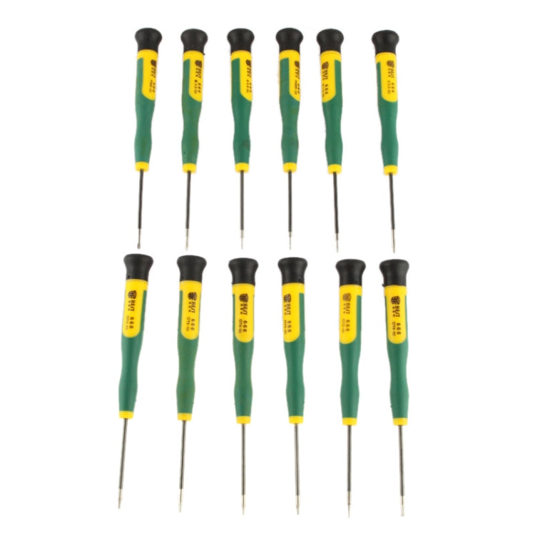 12 in 1 Screwdriver Repair Tool Set T2 T3 T4 T5 T6 T8 Ph00 Ph000 (Bst-666)(Green) - Screwdriver by BEST | Online Shopping South Africa | PMC Jewellery