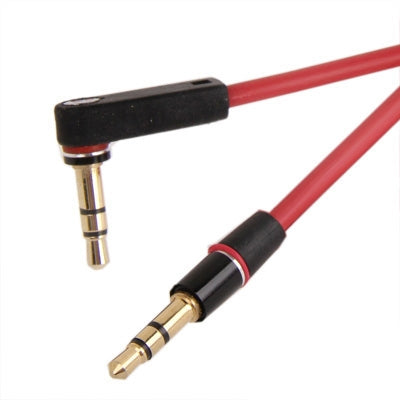 1.2m Aux Audio Cable 3.5mm Elbow Male to Straight  Male, Compatible with Phones, Tablets, Headphones, MP3 Player, Car/Home Stereo & More(Red) - Cable & Splitter by PMC Jewellery | Online Shopping South Africa | PMC Jewellery