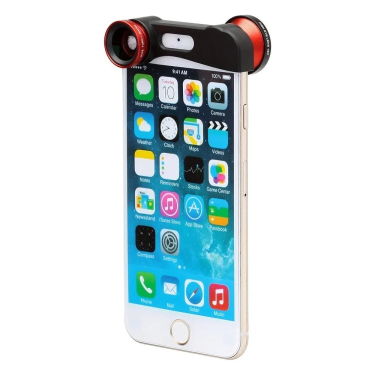 Detachable Wide and Macro Lens + 180 Degree Fish Eye Wide Angle Lens, for iPhone 5 - Combination Lens by PMC Jewellery | Online Shopping South Africa | PMC Jewellery