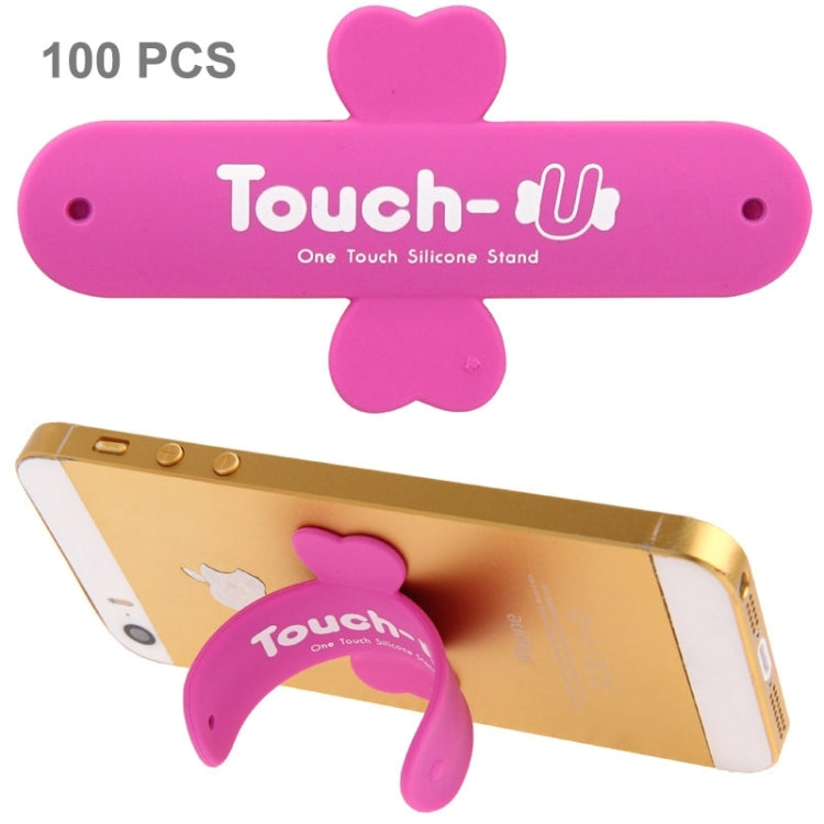 100 PCS Touch-u One Touch Universal Silicone Stand Holder(Magenta) - Desktop Holder by PMC Jewellery | Online Shopping South Africa | PMC Jewellery