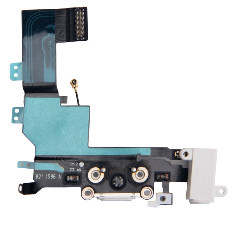 Original Version Tail Connector Charger Flex Cable + Headphone Audio Jack Ribbon Flex Cable for iPhone 5S(White) - iPhone 5 Parts by PMC TechLife | Online Shopping South Africa | PMC TechLife