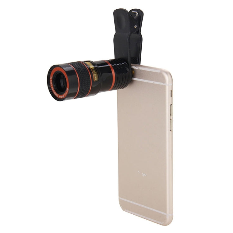 8X Zoom Telescope Telephoto Camera Lens with Clip(Black) - Telescope & Microscope by PMC Jewellery | Online Shopping South Africa | PMC Jewellery