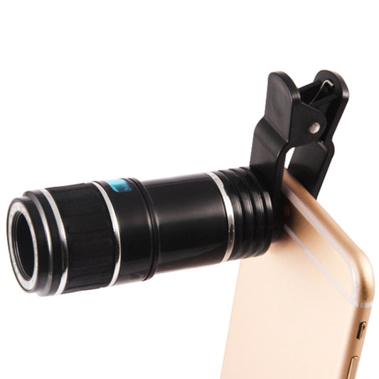 Universal 12X Zoom Optical Zoom Telescope Lens with Clip - Telescope & Microscope by PMC Jewellery | Online Shopping South Africa | PMC Jewellery