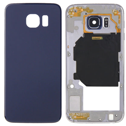 For Galaxy S6 / G920F Full Housing Cover (Back Plate Housing Camera Lens Panel + Battery Back Cover ) (Blue) - Back Cover by PMC Jewellery | Online Shopping South Africa | PMC Jewellery