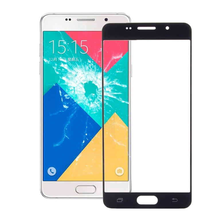 For Galaxy A7 (2016) / A710 Front Screen Outer Glass Lens (Black) - Outer Glass Lens by PMC Jewellery | Online Shopping South Africa | PMC Jewellery