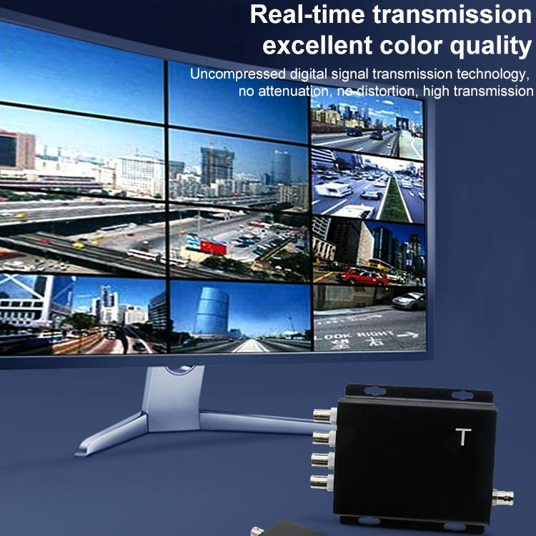 4 Channel Video Multiplexer Transmitter and Receiver(Black) - free shipping - PMC TechLife - Order now!