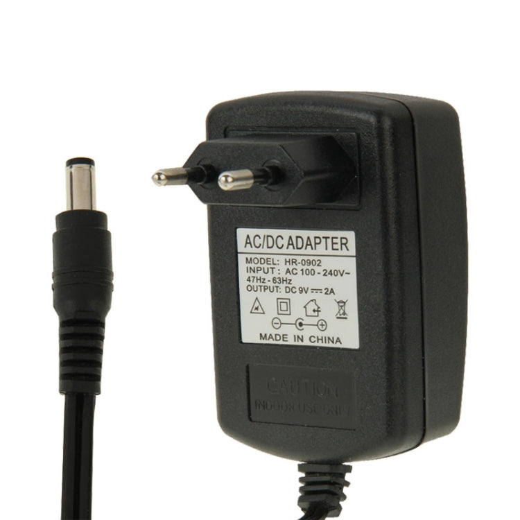 High Quality EU Plug AC 100-240V to DC 9V 2A Power Adapter, Tips: 5.5 x 2.1mm, Cable Length: 1m - AC Adapers by PMC TechLife | Online Shopping South Africa | PMC TechLife