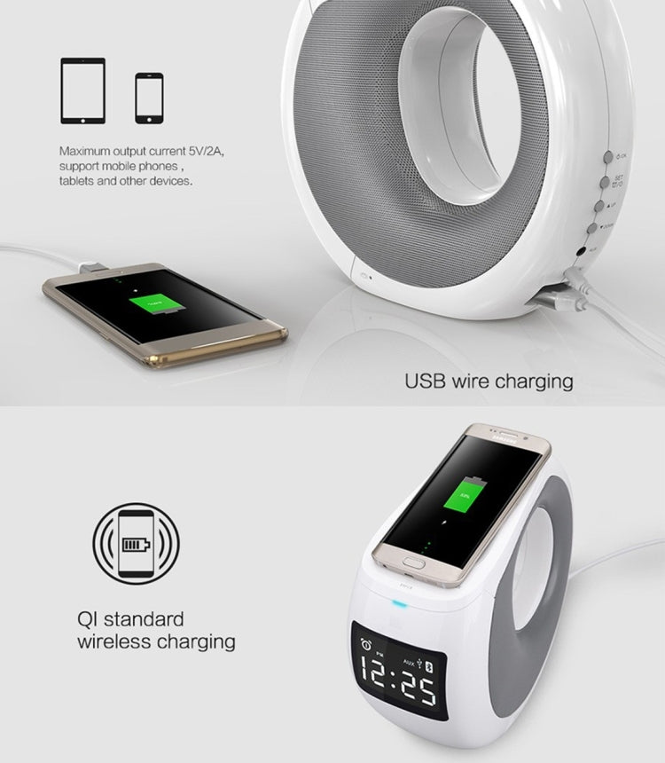 NILLKIN MC1 CE / RoHs / FCC Certificated QI Standard Wireless Charging Transmitter + Bluetooth Speaker, EU Plug , For iPhone, Galaxy, Sony, Lenovo, HTC, Huawei, Google, LG, Xiaomi, other Smartphones - Desktop Speaker by NILLKIN | Online Shopping South Africa | PMC Jewellery