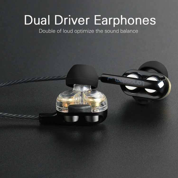 Langsdom Double Moving Coil with Wheat Headset(Black) - Bluetooth Earphone by Langsdom | Online Shopping South Africa | PMC Jewellery