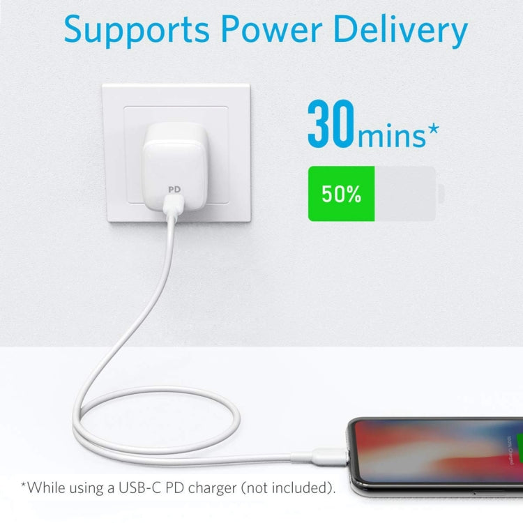 ANKER PowerLine II USB-C / Type-C to 8 Pin MFI Certificated Data Cable, Length: 0.9m(White) - MFI Cable by ANKER | Online Shopping South Africa | PMC Jewellery