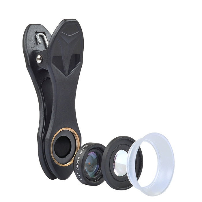 APEXEL APL-24X-H 2 in 1 Universal External 12X & 24X Macro Mobile Phone Lens with Lens Hood - Combination Lens by APEXEL | Online Shopping South Africa | PMC TechLife