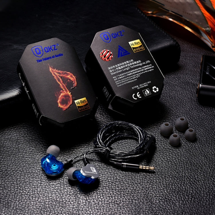 QKZ CK9 HiFi In-ear Four Unit Sports Music Headphones (Blue) - Sport Earphone by QKZ | Online Shopping South Africa | PMC Jewellery