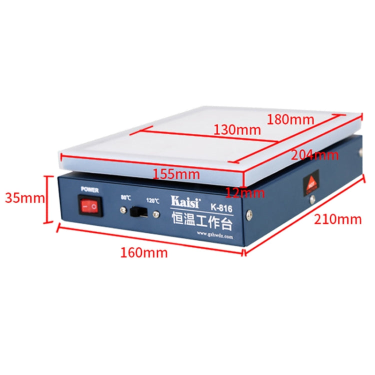 Kaisi K-816 Constant Temperature Heating Plate LCD Screen Open Separator Desoldering Station With Silicone Pad, EU Plug - Repair Platform by Kaisi | Online Shopping South Africa | PMC Jewellery