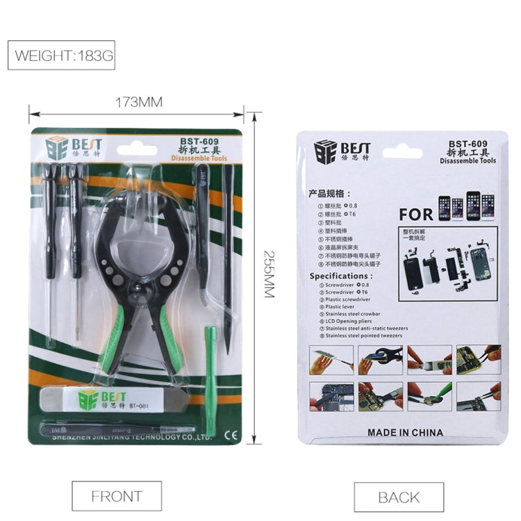 8 in 1 BEST BST-609 Cell Phone Repair Tool Kit Opening Tools - Tool Kits by BEST | Online Shopping South Africa | PMC TechLife | Buy Now Pay Later Mobicred