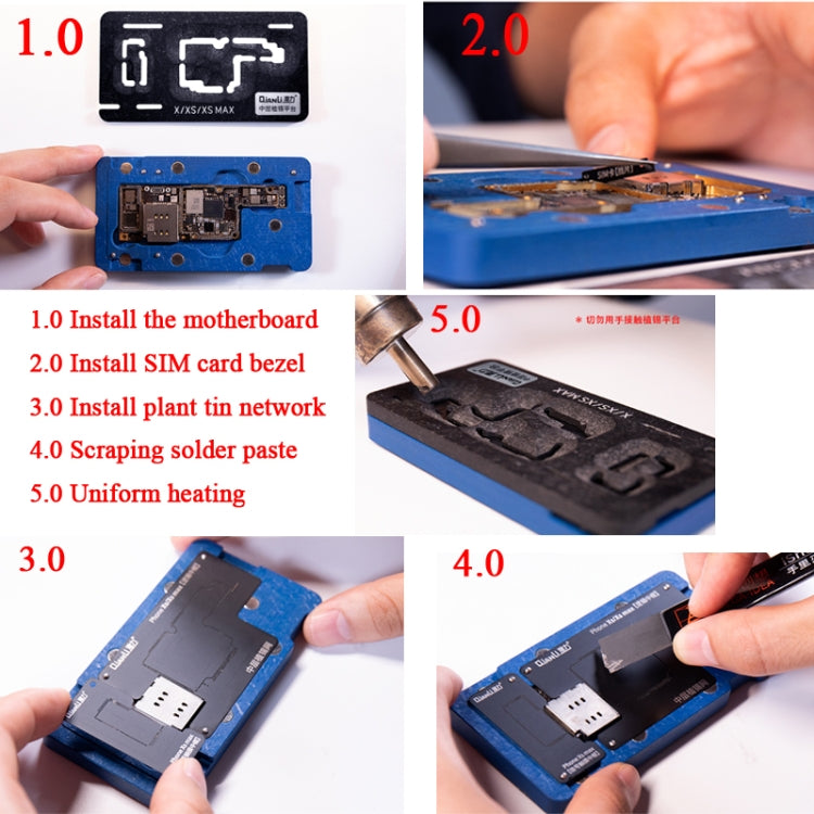 Qianli BGA Reballing Stencil Platform for iPhone X / XS / XS Max - free shipping - PMC TechLife - Order now!