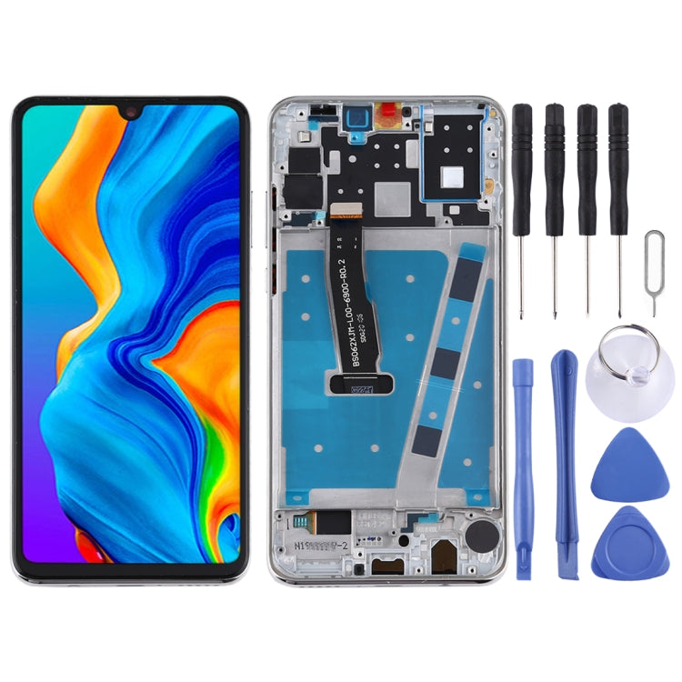OEM LCD Screen for Huawei P30 Lite (RAM 4G / Standard Version) Digitizer Full Assembly with Frame(White) - free shipping - PMC TechLife - Order now!