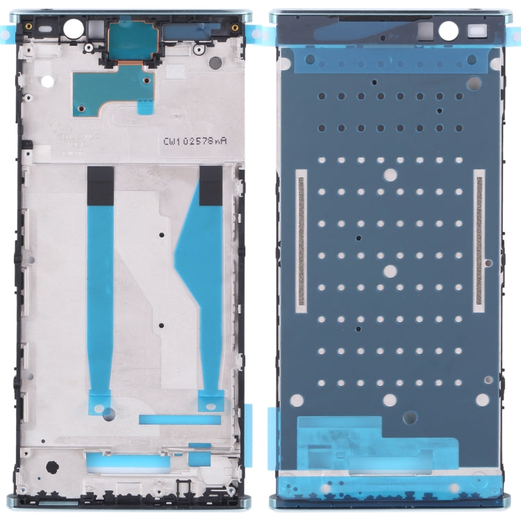 Front Housing LCD Frame Bezel for Sony Xperia XA2 Plus(Blue) - Frame Bezel Plate by PMC Jewellery | Online Shopping South Africa | PMC Jewellery