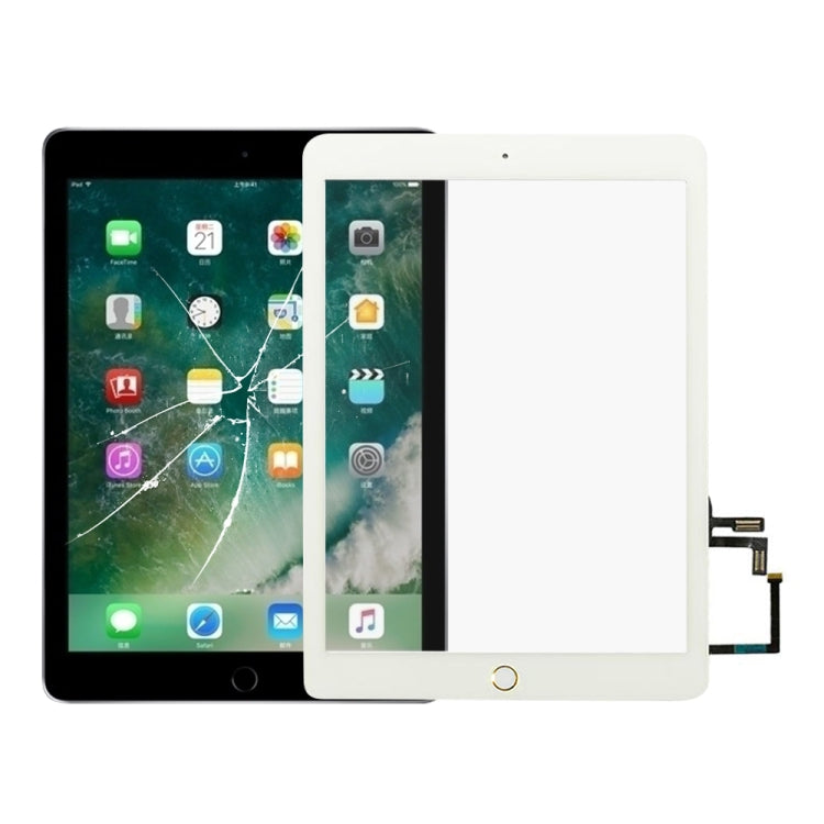 Touch Panel with Home Key Flex Cable for iPad 5 9.7 inch 2017 A1822 A1823(Gold) - free shipping - PMC TechLife - Order now!