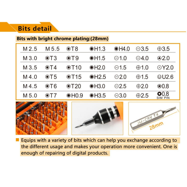 JAKEMY JM-8130 45 in 1 Interchangeable Magnetic Precision Screwdriver Set - Screwdriver Set by JAKEMY | Online Shopping South Africa | PMC Jewellery | Buy Now Pay Later Mobicred