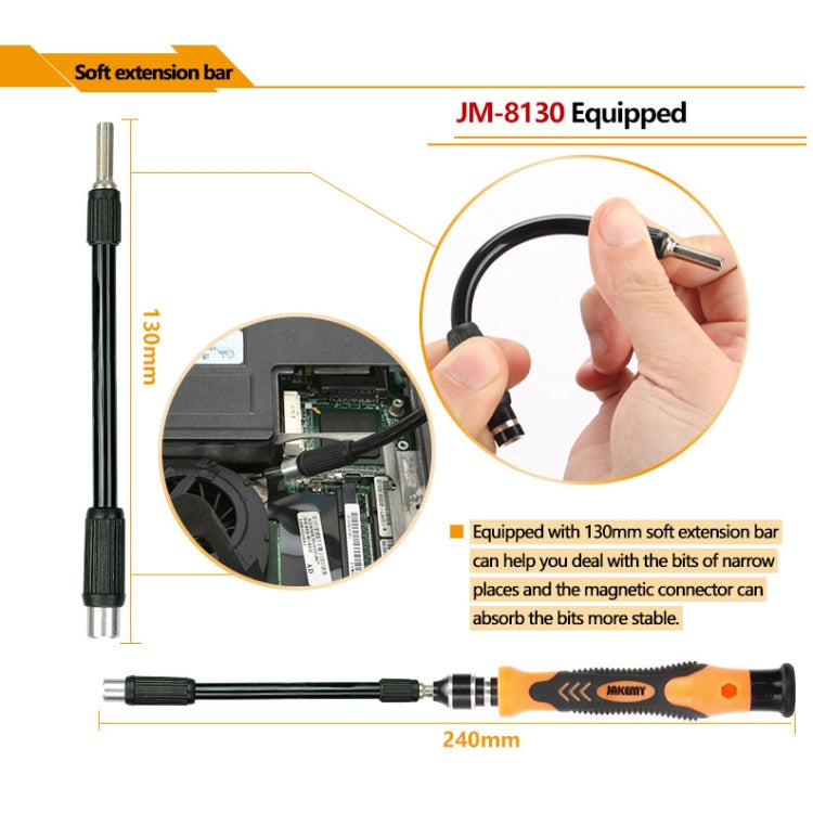 JAKEMY JM-8130 45 in 1 Interchangeable Magnetic Precision Screwdriver Set - Screwdriver Set by JAKEMY | Online Shopping South Africa | PMC Jewellery