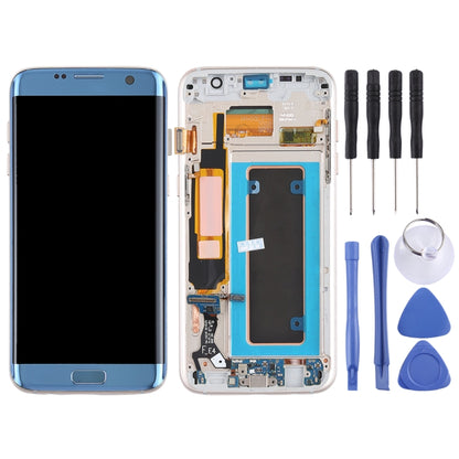 Original Super AMOLED Material LCD Screen and Digitizer Full Assembly(with Frame / Charging Port Flex Cable / Power Button Flex Cable / Volume Button Flex Cable) for Galaxy S7 Edge / G935F / G935FD(Blue) - LCD Screen by PMC Jewellery | Online Shopping South Africa | PMC Jewellery