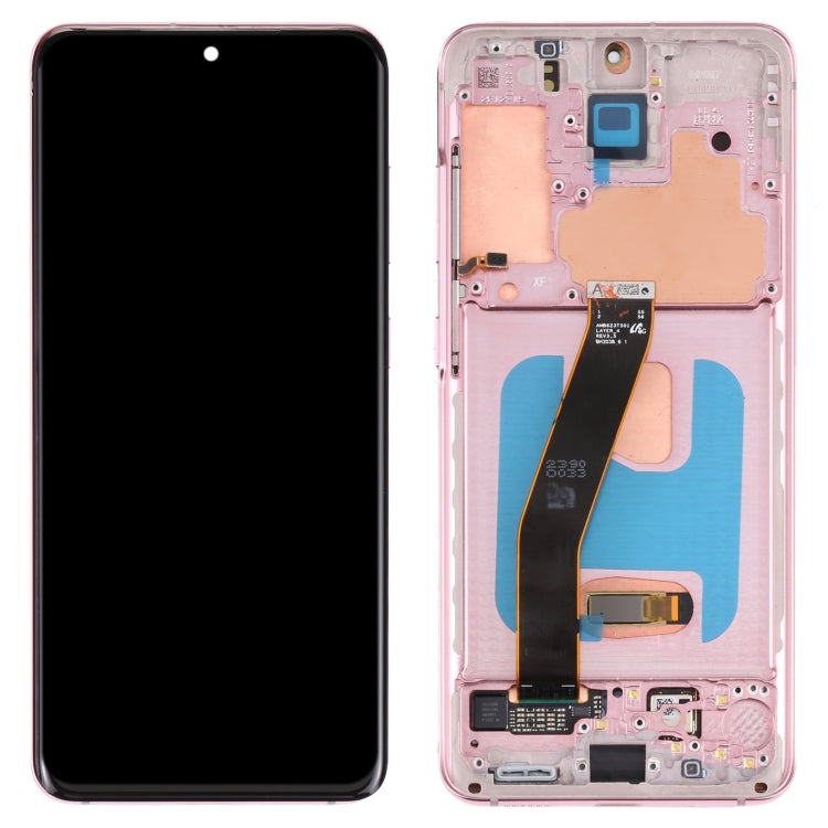 Original Dynamic AMOLED Material LCD Screen and Digitizer Full Assembly with Frame for Samsung Galaxy S20 4G SM-G980(Pink) - LCD Screen by PMC Jewellery | Online Shopping South Africa | PMC Jewellery