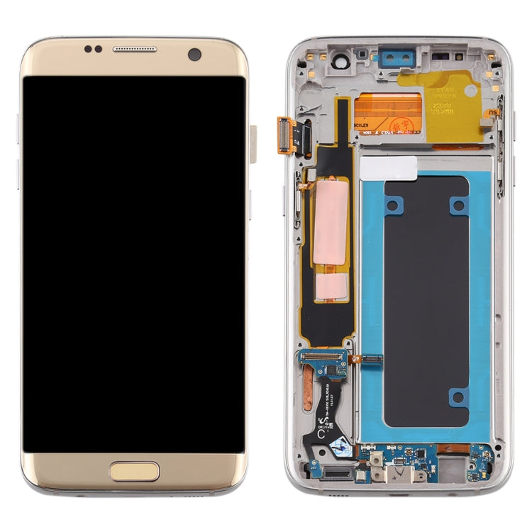 OLED LCD Screen for Samsung Galaxy S7 Edge / SM-G935F Digitizer Full Assembly with Frame (Gold) - LCD Screen by PMC Jewellery | Online Shopping South Africa | PMC Jewellery