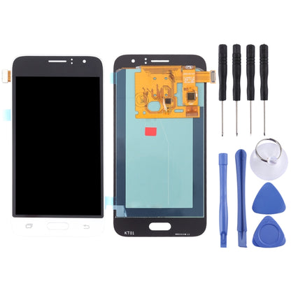 LCD Screen and Digitizer Full Assembly (OLED Material ) for Galaxy LCD Screen and Digitizer Full Assembly (OLED Material ) for Galaxy J1 (2016), Express 3, Amp 2, J120F, J120A, J120H, J120M, J120M, J120T(White) - LCD Screen by PMC Jewellery | Online Shopping South Africa | PMC Jewellery
