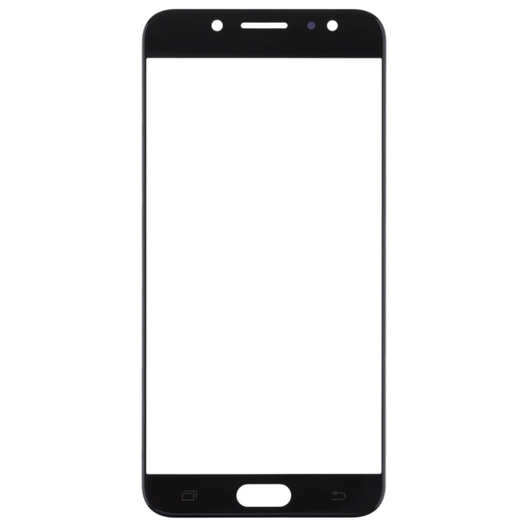 For Samsung Galaxy C8 / C7100, C7(2017) / J7+, C710F/DS 10pcs Front Screen Outer Glass Lens (Black) - Outer Glass Lens by PMC Jewellery | Online Shopping South Africa | PMC Jewellery