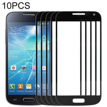 For Samsung Galaxy S IV mini / i9190 10pcs Front Screen Outer Glass Lens (Black) - Outer Glass Lens by PMC Jewellery | Online Shopping South Africa | PMC Jewellery