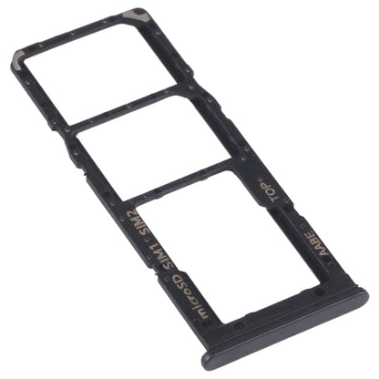 For Samsung Galaxy A12 SM-A125 SIM Card Tray + SIM Card Tray + Micro SD Card Tray (Black) - Card Socket by PMC Jewellery | Online Shopping South Africa | PMC Jewellery