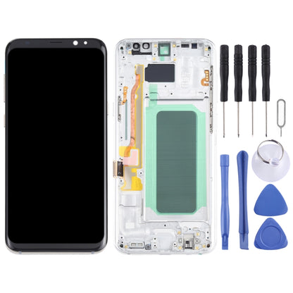 OLED LCD Screen for Samsung Galaxy S8+ SM-G955 Digitizer Full Assembly with Frame (Silver) - LCD Screen by PMC Jewellery | Online Shopping South Africa | PMC Jewellery