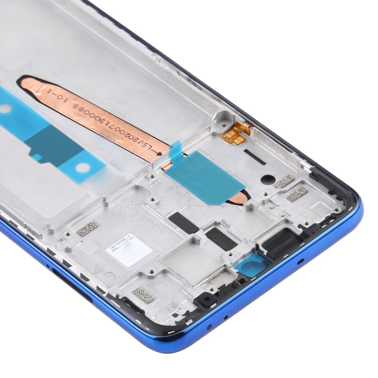 Front Housing LCD Frame Bezel Plate for Xiaomi Poco X3 / Poco X3 NFC M2007J20CG / M2007J20CT(Blue) - LCD Related Parts by PMC Jewellery | Online Shopping South Africa | PMC Jewellery