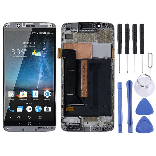 Original AMOLED LCD Screen for ZTE Axon 7 A2017 A2017U A2017G Digitizer Full Assembly With Frame (Grey) - For ZTE by PMC Jewellery | Online Shopping South Africa | PMC Jewellery