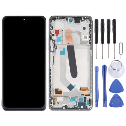 AMOLED Material Original LCD Screen and Digitizer Full Assembly With Frame for Xiaomi Redmi K40 / Redmi K40 Pro / Redmi K40 Pro+ / Mi 11i / Poco F3 / M2012K11AC M2012K11C M2012K11AG M2012K11G(Silver) - LCD Screen by PMC Jewellery | Online Shopping South Africa | PMC Jewellery