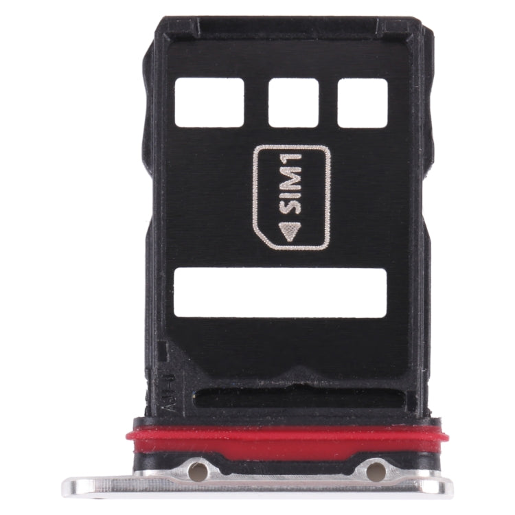 SIM Card Tray + NM Card Tray for Huawei Mate 40 Pro+ (Silver) - free shipping - PMC TechLife - Order now!