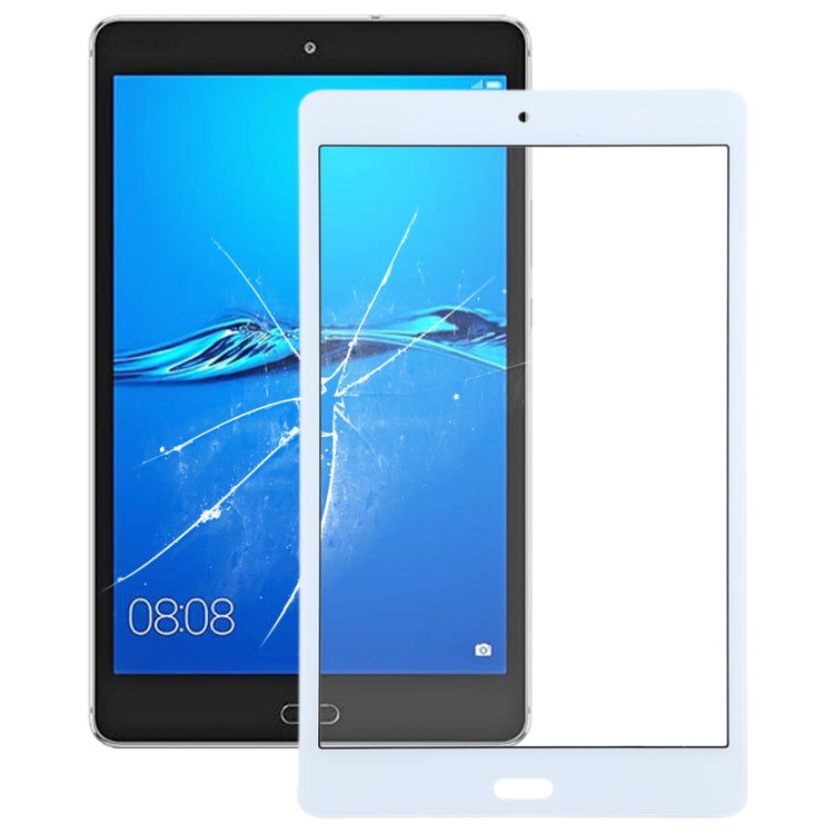 For Huawei MediaPad M3 Lite 8.0 CPN-W09 CPN-AL00 Front Screen Outer Glass Lens (White) - Outer Glass Lens by PMC Jewellery | Online Shopping South Africa | PMC Jewellery
