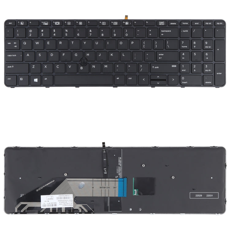 For HP Probook 650 G2 G3 655 G3 450 G3 841137-001 US Version Keyboard with Backlight and Pointing - Replacement Keyboards by PMC Jewellery | Online Shopping South Africa | PMC Jewellery