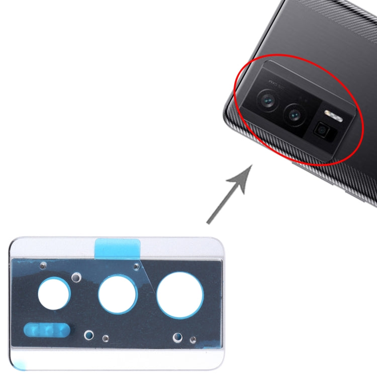 Original Back Camera Lens Frame for Xiaomi Redmi K60E (Silver) - Camera by PMC TechLife | Online Shopping South Africa | PMC TechLife | Buy Now Pay Later Mobicred