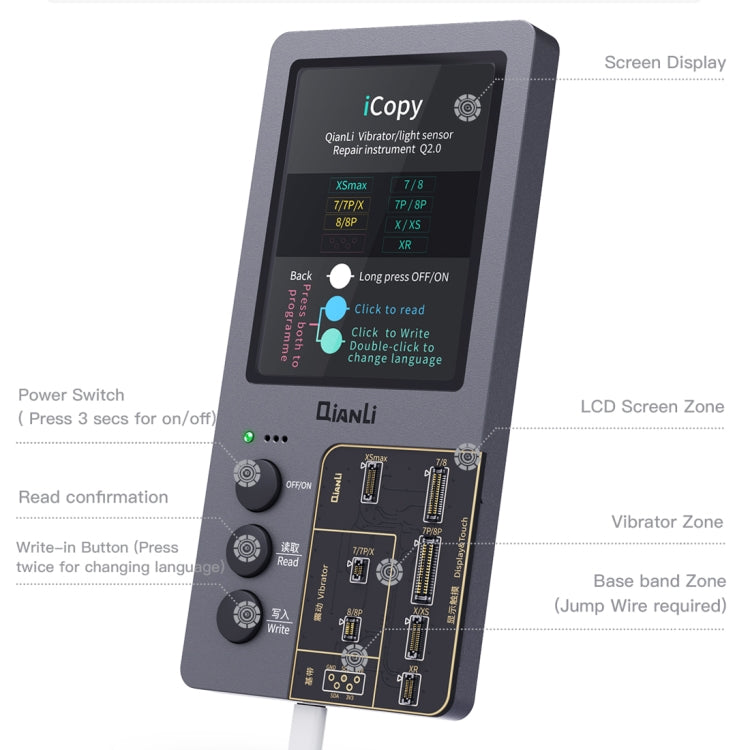 Qianli iCopy Plus 3 in 1 LCD Screen Original Color Repair Programmer For iPhone - Repair Programmer by QIANLI | Online Shopping South Africa | PMC Jewellery | Buy Now Pay Later Mobicred