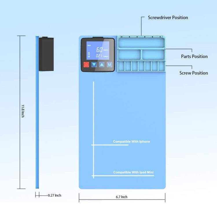 CPB CP300 LCD Screen Heating Pad Safe Repair Tool, EU Plug - free shipping - PMC TechLife - Order now!