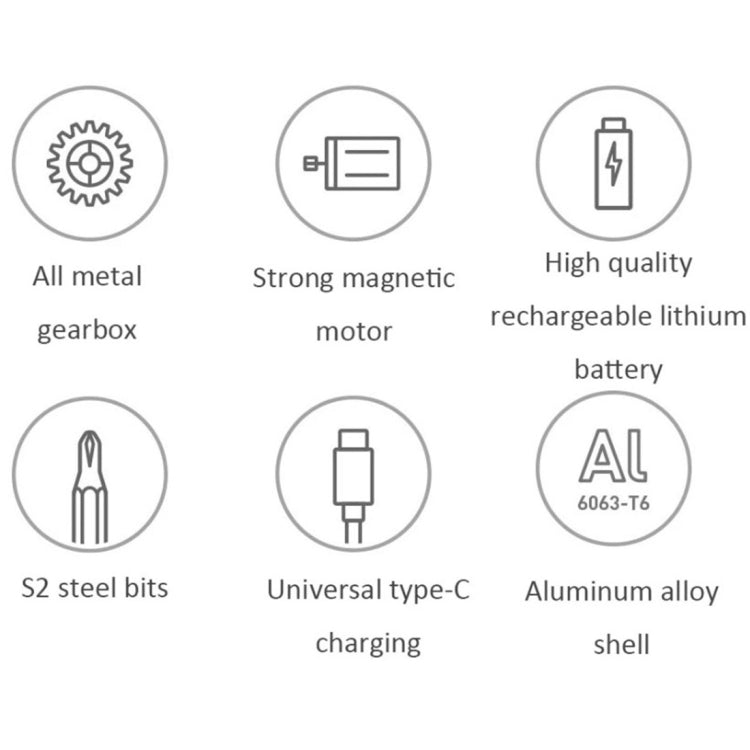 25 in 1 Original Xiaomi Mijia Electric Precision Screwdriver Kit Rechargeable Magnetic Aluminum Case - free shipping - PMC TechLife - Order now!