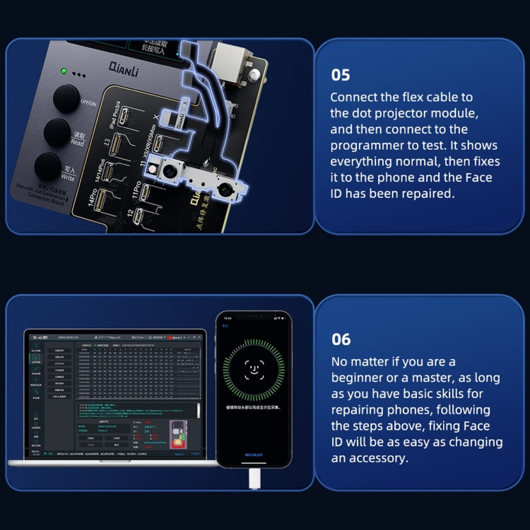 QianLi iCopy Plus Specialized Face ID Recovery and Activation Board for iPhone X to 14 Series - Repair Programmer by QIANLI | Online Shopping South Africa | PMC Jewellery