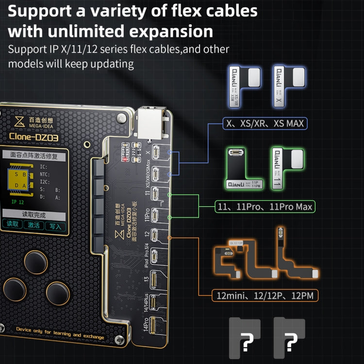 MEGA-IDEA Clone DZ03 Battery Activation & Face ID Dot Matrix Programmer for iPhone 8-14 Pro Max, Plug: EU - Repair Programmer by PMC Jewellery | Online Shopping South Africa | PMC Jewellery