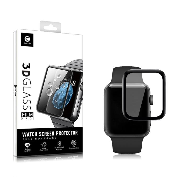 2 PCS mocolo 0.33mm 9H 3D Round Edge Tempered Glass Film for Apple Watch Series 4 40mm - Watch Cases by mocolo | Online Shopping South Africa | PMC TechLife | Buy Now Pay Later Mobicred
