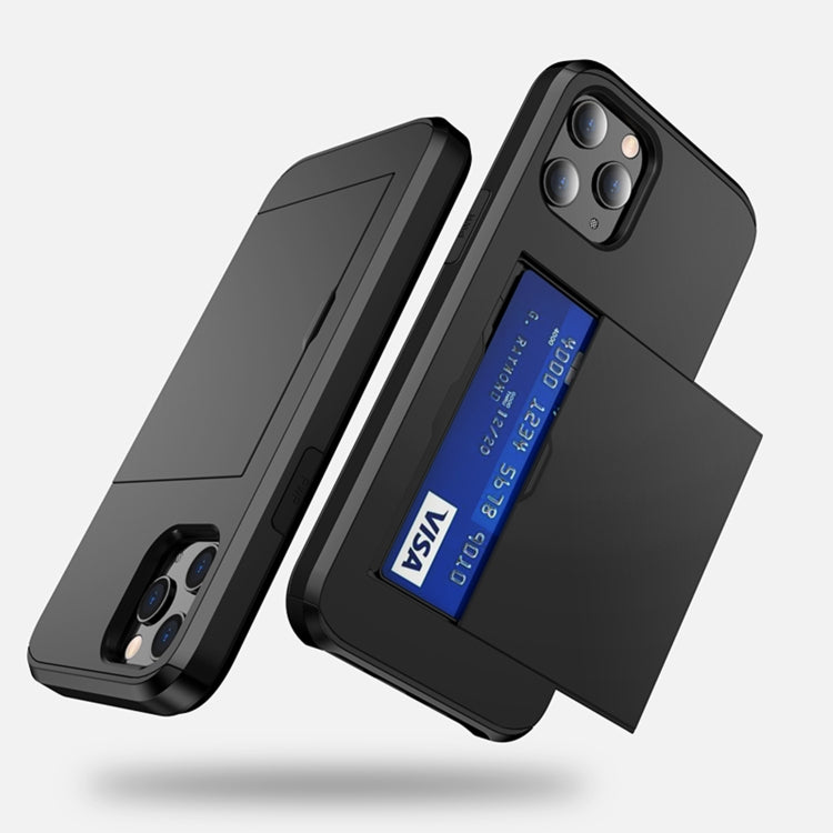 For iPhone 12 / 12 Pro Shockproof Rugged Armor Protective Case with Card Slot(Dark Blue) - free shipping - PMC TechLife - Order now!