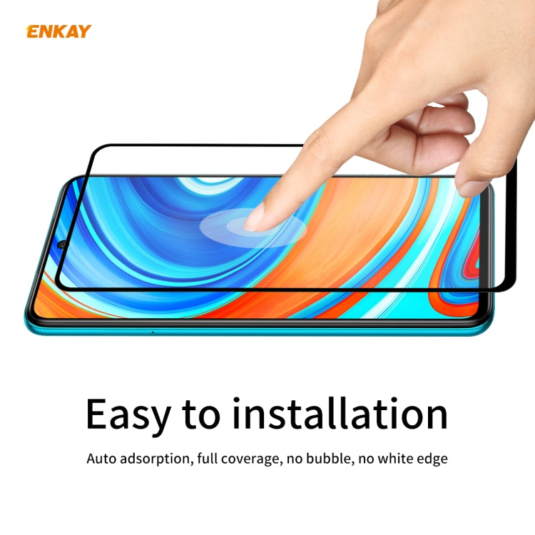 For Redmi Note 9S / Note 9 Pro 10 PCS ENKAY Hat-Prince Full Glue 0.26mm 9H 2.5D Tempered Glass Full Coverage Film -  by ENKAY | Online Shopping South Africa | PMC Jewellery