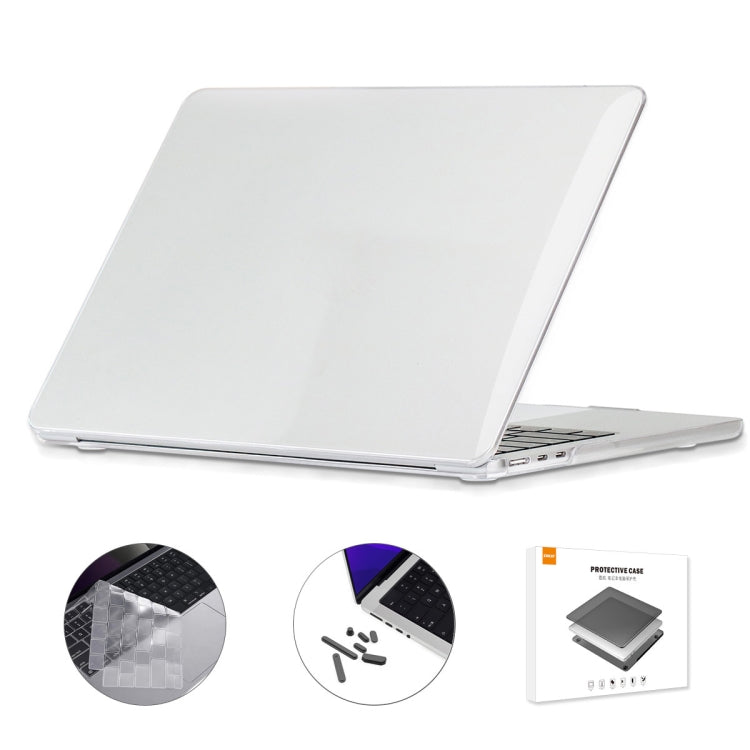 For MacBook Air 13.6 2022 A2681 US Version ENKAY 3 in 1 Crystal Laptop Case with TPU Keyboard Film / Anti-dust Plugs(Transparent) - MacBook Air Cases by ENKAY | Online Shopping South Africa | PMC Jewellery